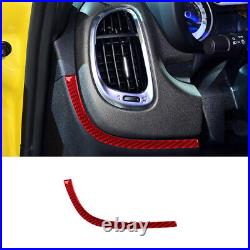 37Pcs Red Carbon Fiber Interior Full Kit Cover Trim For Fiat 500L 2014-2017 RHD