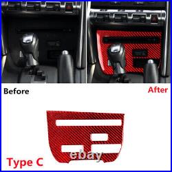 38Pcs Carbon Fiber Interior Full RHD Cover Trim For Nissan GT-R R35 2008-16 Red
