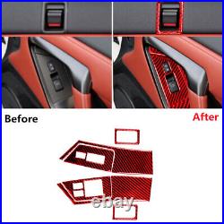 38Pcs Carbon Fiber Interior Full RHD Cover Trim For Nissan GT-R R35 2008-16 Red