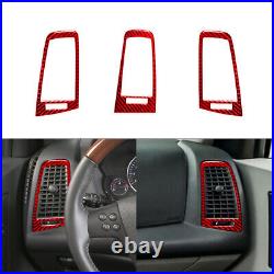 38Pcs Red Carbon Fiber Interior Full Cover Trim Kit For Cadillac CTS 03-07 RHD