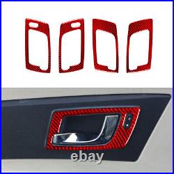 38Pcs Red Carbon Fiber Interior Full Cover Trim Kit For Cadillac CTS 03-07 RHD