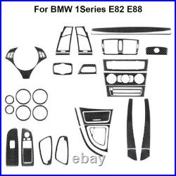 39Pcs Carbon Fiber Full Interior Kit Cover Trim For BMW 1 Series E82 E88