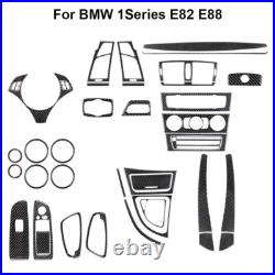 39Pcs Carbon Fiber Full Interior Kit Cover Trim For BMW 1 Series E82 E88