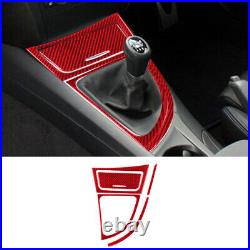 39pcs Red Carbon Fiber Interior Full Kits Trim Cover For BMW 1 Series E82 E88