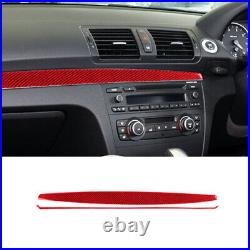 39pcs Red Carbon Fiber Interior Full Kits Trim Cover For BMW 1 Series E82 E88