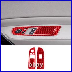 39pcs Red Carbon Fiber Interior Full Kits Trim Cover For BMW 1 Series E82 E88