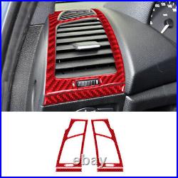 39pcs Red Carbon Fiber Interior Full Kits Trim Cover For BMW 1 Series E82 E88