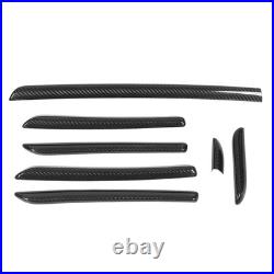 3K Glossy Carbon Fiber RS Style 7PCS Car Interior Console Trim Smooth