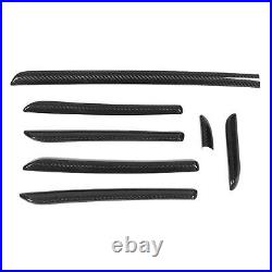 3K Glossy Carbon Fiber RS Style 7PCS Car Interior Console Trim Smooth