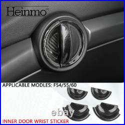 4 X Carbon Fiber Car Interior Door Handle Cover Trim For Mini Cooper F55 F54 17+