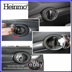 4 X Carbon Fiber Car Interior Door Handle Cover Trim For Mini Cooper F55 F54 17+
