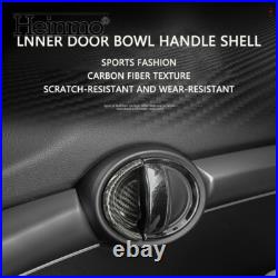4 X Carbon Fiber Car Interior Door Handle Cover Trim For Mini Cooper F55 F54 17+