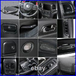 41pc Carbon Fiber ABS Interior Full Kit Trim Cover For Jeep Grand Cherokee 2014+