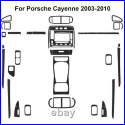 42Pcs Carbon Fiber Full Interior Kit Cover Trim For Porsche Cayenne 2003-10