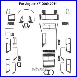 44Pcs Carbon Fiber Interior Full Kit Trim Sticker For Jaguar XF 2009-2011