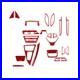 45Pcs Red Carbon Fiber Full Interior Set Kit Trim For BMW 6 Series F12 F13 11-18