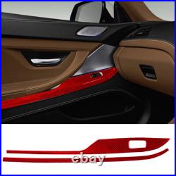 45Pcs Red Carbon Fiber Full Interior Set Kit Trim For BMW 6 Series F12 F13 11-18