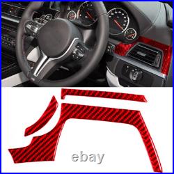 45Pcs Red Carbon Fiber Full Interior Set Kit Trim For BMW 6 Series F12 F13 11-18