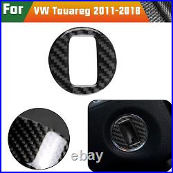 49Pcs/Set Carbon Fiber Interior Full Cover Trim For VW Touareg 2010-2018