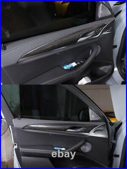 4PCS Dry Carbon Fiber Interior Door Panel Trim For BMW X3 G01 X4 G02 2018-2022