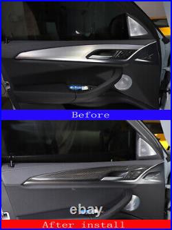 4PCS Dry Carbon Fiber Interior Door Panel Trim For BMW X3 G01 X4 G02 2018-2022