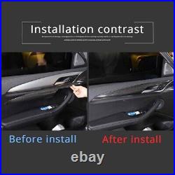 4PCS Dry Carbon Fiber Interior Door Panel Trim For BMW X3 G01 X4 G02 2018-2022