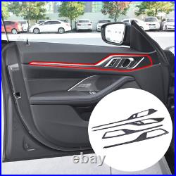 4PCS Real Carbon Fiber Interior Door Panel Trim For BMW 4 Series 4-Door 2022