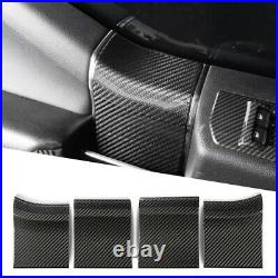 4Pcs Carbon Fiber Interior Door Handle Panel Cover Fit For Ford F150 2015-20 ABS