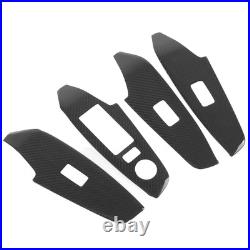4Pcs Interior Door Panel Cover Trim Carbon Fiber Decor Sticker Part For Mazd