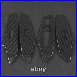 4Pcs Interior Door Panel Cover Trim Carbon Fiber Decor Sticker Part For Mazd