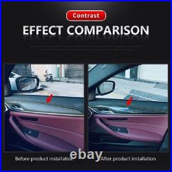4X Car Interior Door Handle Panel Trim For BMW G30 G31 G38 2018-22 Carbon Fiber