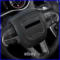 4pcs Carbon Fiber Steering Wheel Cover Car Interior Accessories For Challenger C