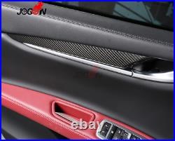4x Dry Carbon Fiber Interior Door Hanlde Panel Trim For Maserati Ghibli 2016- 20