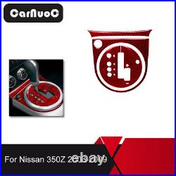 50Pcs WithO Navi For Nissan 350Z 03-09 Carbon Fiber Full Interior Set Decor Cover