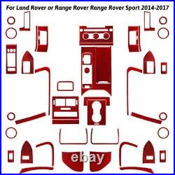51Pcs Carbon Fiber Interior Kit Cover Trim For Land Range Rover Sport Red RHD