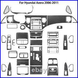 51Pcs RHD Carbon Fiber Full Interior Kit Cover Trim For Hyundai Azera 2006-2011