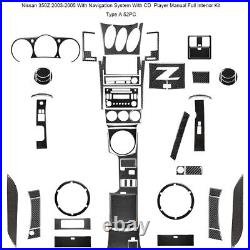 52Pcs RHD Carbon Fiber Interior Full Cover Trim For Nissan 350Z 2003-2005 Manual