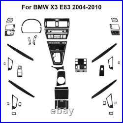 53Pcs Carbon Fiber Full Interior Kit Cover Trim For BMW X3 E83 2004-2010