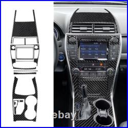 54Pcs Real Carbon Fiber Full Interior Kit Cover Trim For Toyota Camry 2015-2017