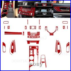 54pcs Red Carbon Fiber Full Kits Interior Trim For Lexus RC300 350 200t
