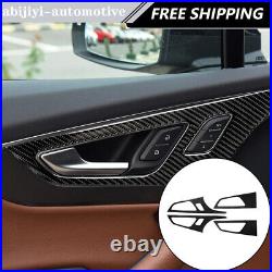 55Pcs RHD Carbon Fiber Full Interior Kit Cover Trim For Audi Q7 4M 2016-2019