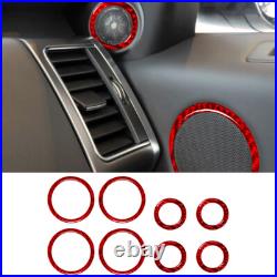 57Pcs Red Carbon Fiber Full Interior Kit Cover Trim For Land Rover Range Rover