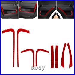 57Pcs Red Carbon Fiber Full Interior Kit Cover Trim For Land Rover Range Rover