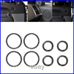 59Pcs Carbon Fiber Interior Cover Trim Kit Set For Range Rover Sport 2014-2017