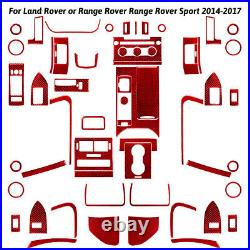 59Pcs Red Carbon Fiber Full Kits Interior Trim For Land Range Rover Sport RHD
