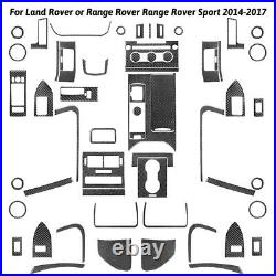 59X Carbon Fiber Full Set Kit Trim Cover Interior For LR Range Rover Sport 14-17