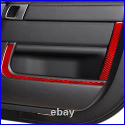 59X For LR Range Rover Sport 14-17 Interior Full Set Kit Trim Cover Carbon Fiber