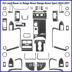 59X Interior Full Set Kit Trim Cover For LR Range Rover Sport 14-17 Carbon Fiber