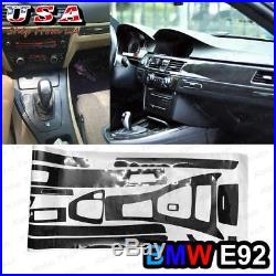 5D Carbon Fiber Pattern Interior Vinyl Decal Trim Sticker for BMW 3 Series E92