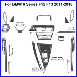 61Pcs Carbon Fiber Full Interior Kit Cover Trim For BMW 6 Series F12 F13